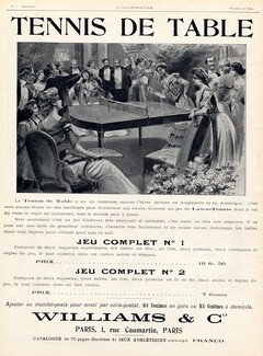 Williams & Co 1901 Tennis Ping Pong Lawn-tennis Art Nouveau Style