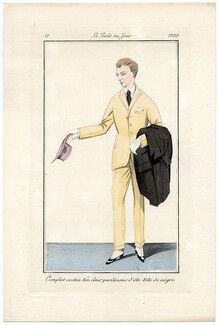 Le Goût du Jour 1920 N°11 Maurice Taquoy Man's Suit Pochoir