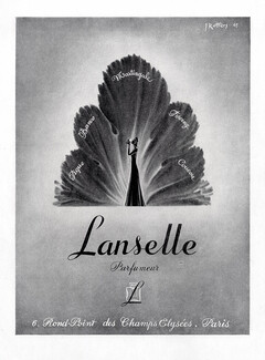 Lanselle (Perfumes) 1945 Pique Banco Martingale Forcing Coucou Rottiers