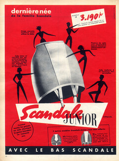 Scandale (Lingerie) 1953 Girdle Junior Jean Jacquelin