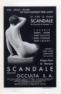Scandale (Lingerie) 1934 Occulta Girdle Blanc & Demilly Photo