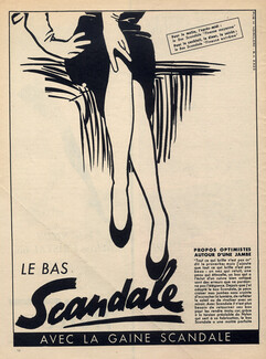 Scandale (Stockings) 1952 René Gruau Hosiery