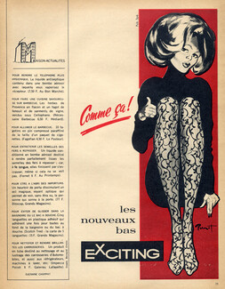Exciting (Stockings Lace Hosiery) 1955 Brénot