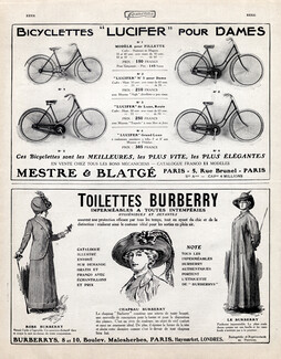 Ets Mestre & Blatgé 1912 Bicycles Lucifer for Woman