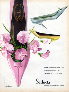 Seducta (Shoes) 1960 Models Gilda Judith Arlesien J.Langlais Jourdan