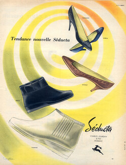 Seducta (Shoes) 1956 Bootees Charles Jourdan J.Langlais