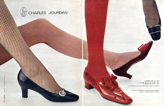 Charles Jourdan (Shoes) 1966 Models Agadir Açores Grillon..Photo Aldin Repetto Tights