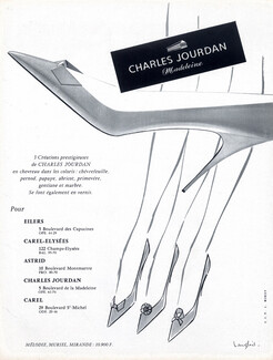Charles Jourdan (Shoes) 1959 Models Mélodie Muriel Mirande J.Langlais