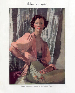 Mrs Harold Taylor 1934 Portrait Doris Zinkeisen
