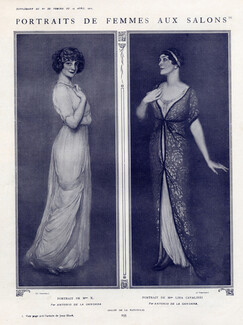Mrs Lina Cavalieri 1912 Evening Gown Antonio de La Gandara