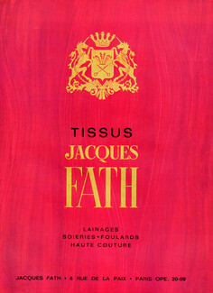 Tissus Jacques Fath 1963 Label