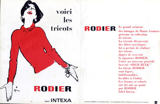 Rodier 1957 Intexa Label, René Gruau