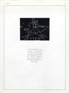 Yteb (Couture) 1927 Bernard Boutet de Monvel, Sighthound, Greyhound Huntress