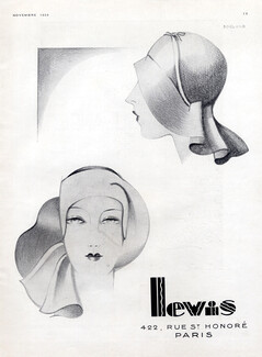 Lewis 1929 Hats Art Deco Style