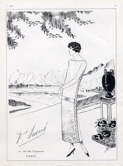 Savary (Clothing) 1924 Evening Gown