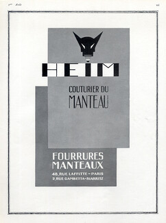 Jacques Heim 1927 Label Art Deco Style