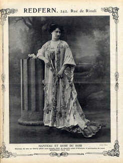 Redfern 1908 Evening Gown & Coat, Fashion Photography