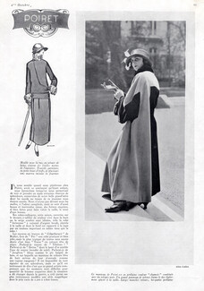 Paul Poiret 1922 Velvet Coat, Photo Albin Guillot, Fashion Photography