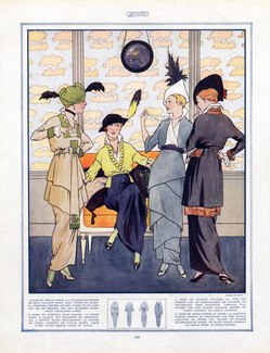 M.Bert 1914 Dresses Fashion Illustration