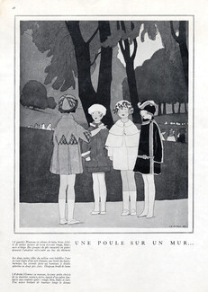Une Poule sur un Mur, 1922 - Edouard Marty Fashion Coats for Children