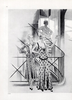 Chanel 1931 Evening Gown, Pajamas Suit, Jaquette The Staircase of Mirrors to Chanel, Store Shop