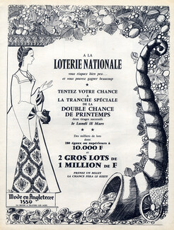 Loterie Nationale 1969 "Mode en Angleterre" Epoque Costume, Lesourt