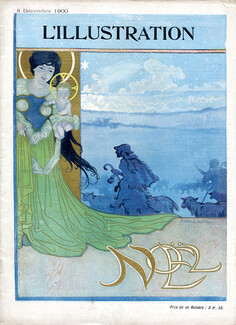 L'Illustration Noel 1900 Maurice de Lambert, George Scott, Caran d'Ache