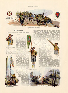 Scoutisme, 1934 - Henry Cheffer Scouting, Text by Léon de Lapérouse, 4 pages