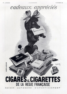 Régie Francaise (Tobacco) 1938 Poodle Dog, Raymond Bret-Koch