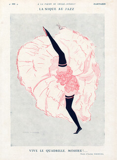 Andrée Sikorska 1928 La Nique au Jazz, Quadrille Music Hall Cabaret, Chorus Girl Dancer, French Cancan