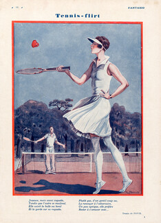 Georges Pavis 1928 Tennis-Flirt, Tennis Players