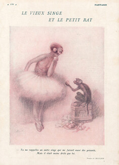 Boulier 1928 Monkey And Opera Dancer