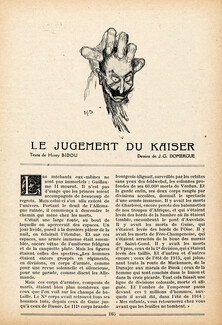 Le Jugement du Kaiser, 1917 - Jean-Gabriel Domergue, Texte par Henry Bidou, 7 pages