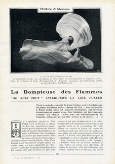 La Dompteuse des Flammes, 1907 - Loïe Fuller Interview, Portrait, Text by Marcel Sternberg, 7 pages