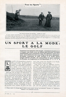 Un Sport à la Mode : Le Golf, 1905 - Women's sports, 7 pages