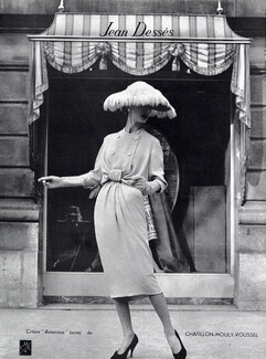 Jean Dessès 1957 Photo Sabine Weiss, Chatillon Mouly Roussel, Shop Window