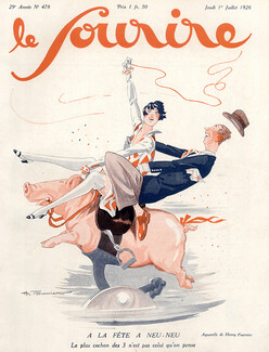 Henry Fournier 1926 "La Fête a Neu-Neu" Pig, Carousel Merry-go-round