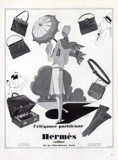 Hermès 1927 Handbag Umbrella Gloves Polo, Benigni