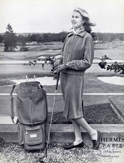 Hermès (Couture) 1958 Suit & Golf Bag