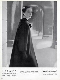 Hermès (Couture) 1955 Winter Coat, Prudhomme