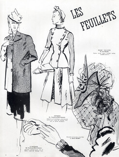 Hermès (Couture) Leather jacket 1941 Rose Valois Hat Max Boinet Bracelet O'Rossen Coat