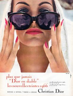 Christian Dior (Cosmetics) 1966 Lipstick Nail Polish Photo Coquin