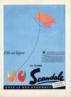 Scandale ( Lingerie) 1955 J.C Fournet Kite Girdle Bird