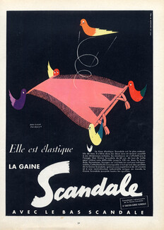 Scandale (Lingerie) 1955 JC.Fournet Girdle Bird