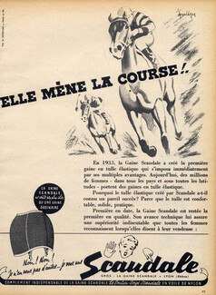 Scandale (Lingerie) 1949 Jeanléger Girdle Horse Racing