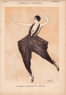 Leonetto Cappiello 1917 Costume Dancer Paulette Duval