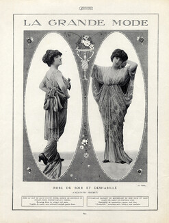 Premet 1913 Evening Gown Fashion Photography Art Nouveau Style