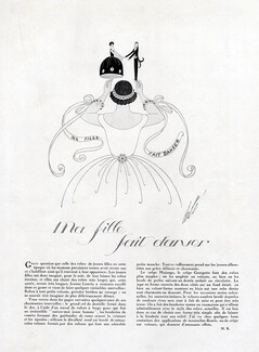 Ma fille fait danser, 1922 - Erté Girl's Dresses, Text by M. R.