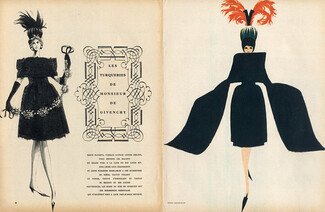 Givenchy 1959 Baschmakoff Evening Gown Fashion Illustration