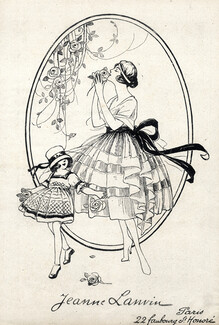 Jeanne Lanvin 1919 Fashion Illustration Summer Dress Children